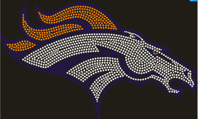 BRONCOS RHINESTONE