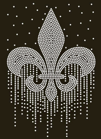 FLEUR DI LIS RHINESTONE TRANSFER