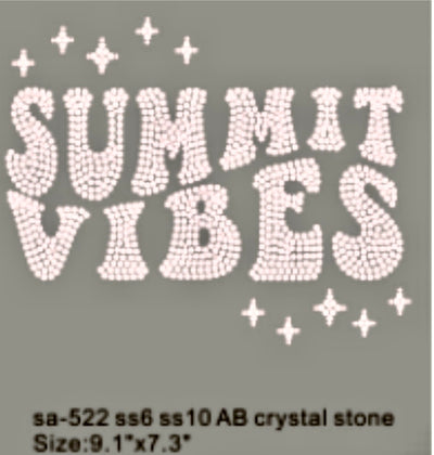 SUMMIT VIBES RHINESTONE TRANSFER