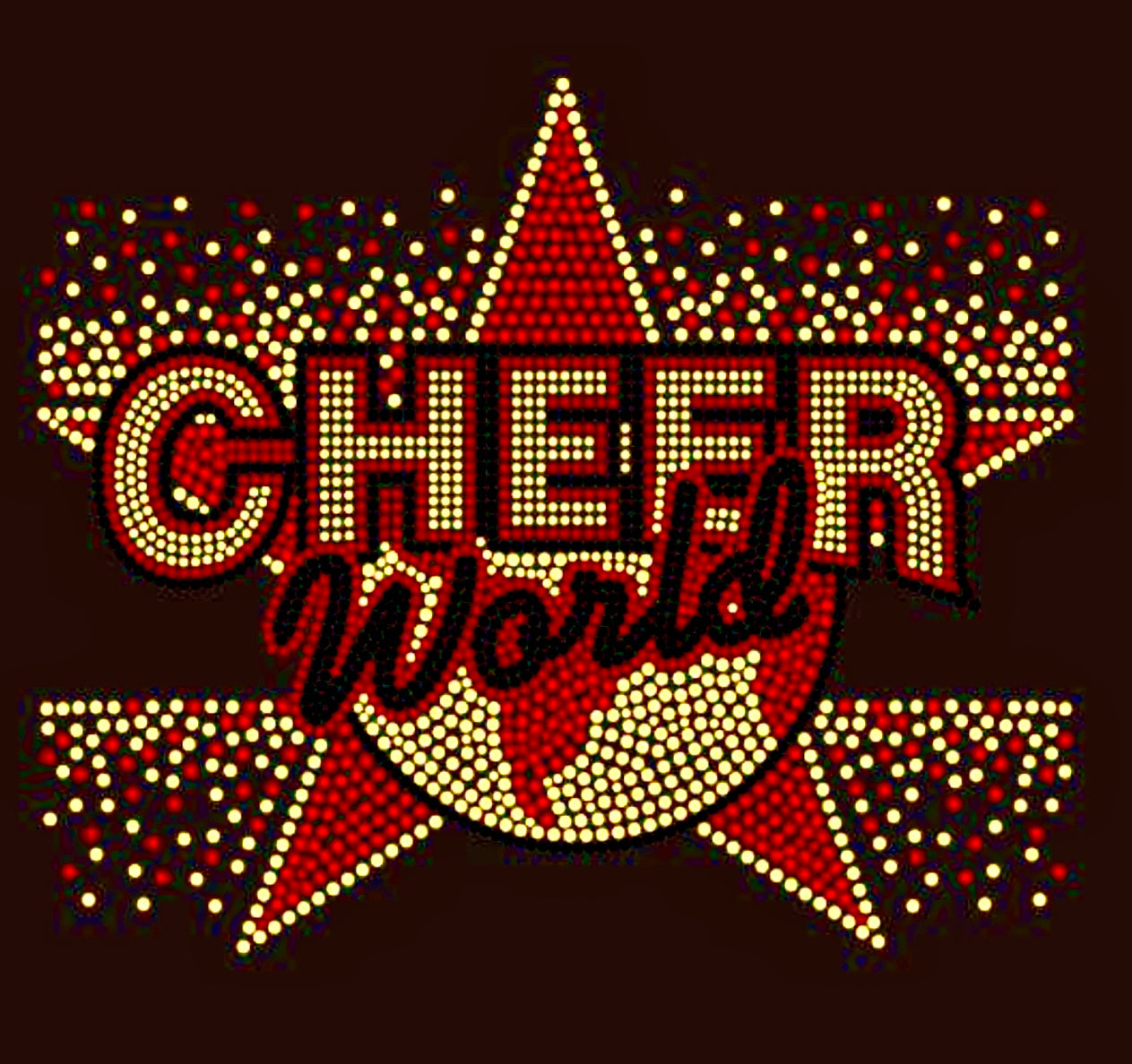 CHEER WORLD RHINESTONE TRANSFER