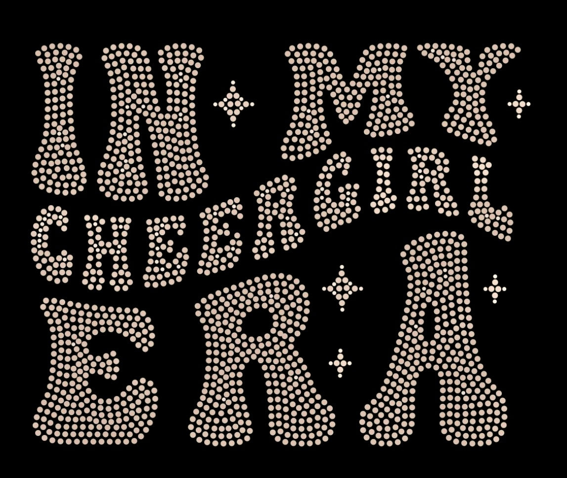 IN MY CHEERGIRL ERA AB RHINESTONE TRANSFER