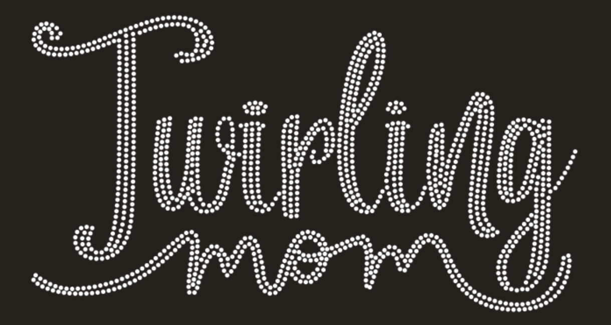 TWIRLING MOM AB RHINESTONE TRANSFER