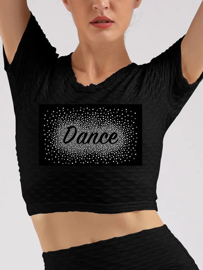 DANCE AB RHINESTONE CURSIVE BURST TRANSFER