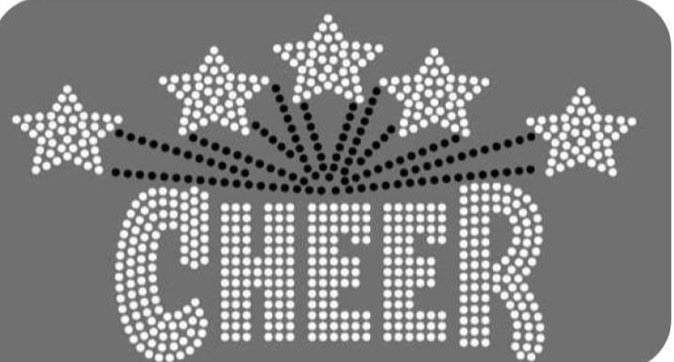 CHEER STARS RHINESTONE TRANSFER