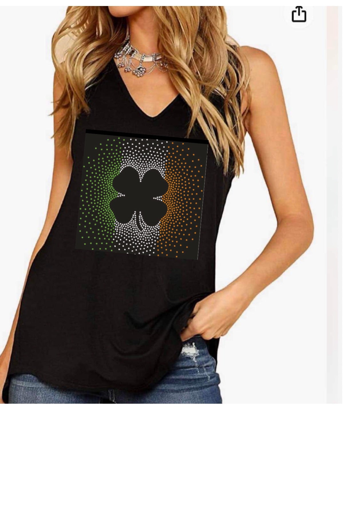 IRISH SHAMROCK RHINESTONE DESIGN