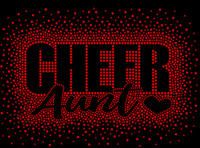 CHEER AUNT RED RHINESTONE BURST TRANSFER