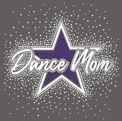 DANCE MOM STAR GLITTER & RHINESTONE TRANSFER