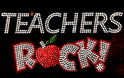 TEACHERS ROCK RHINESTONE TRANSFER