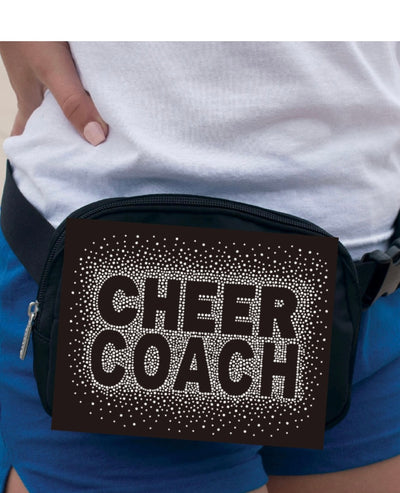 “FANNY PACK” & SPORTS BRA CHEER COACH AB RHINESTONE TRANSFERS