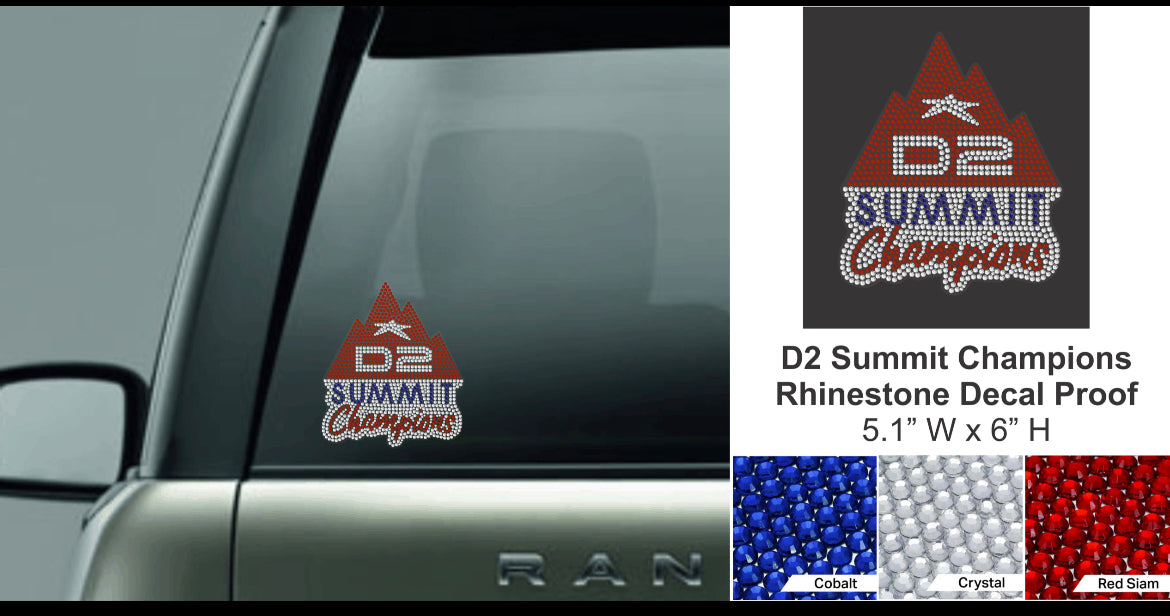 SUMMIT D2 CHAMPIONS CAR DECALS