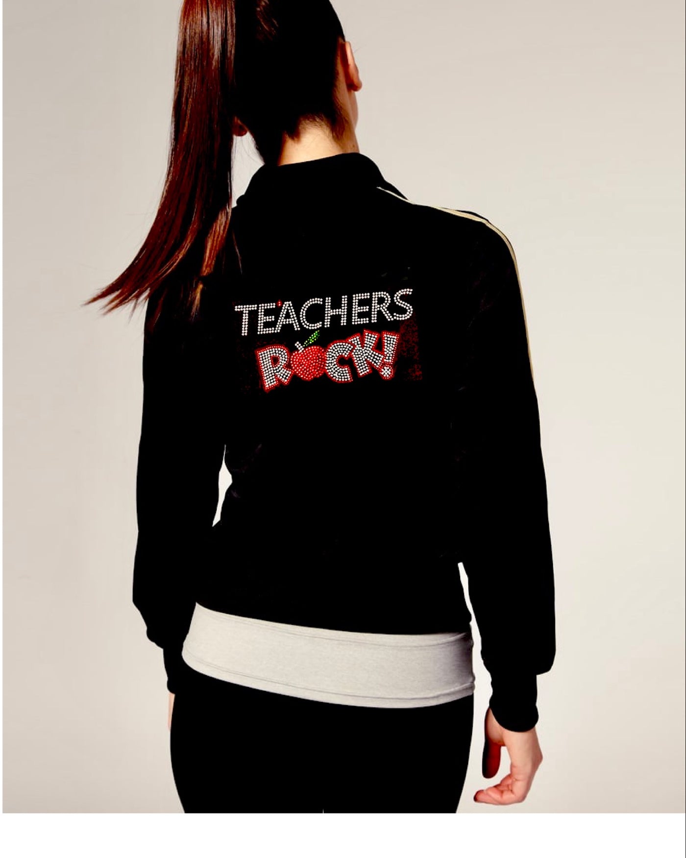 TEACHERS ROCK RHINESTONE TRANSFER