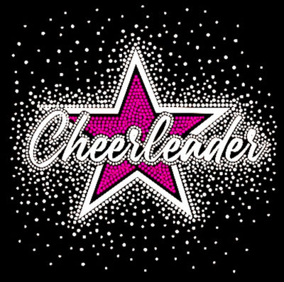 CHEERLEADER STAR GLITTER & RHINESTONE TRANSFER