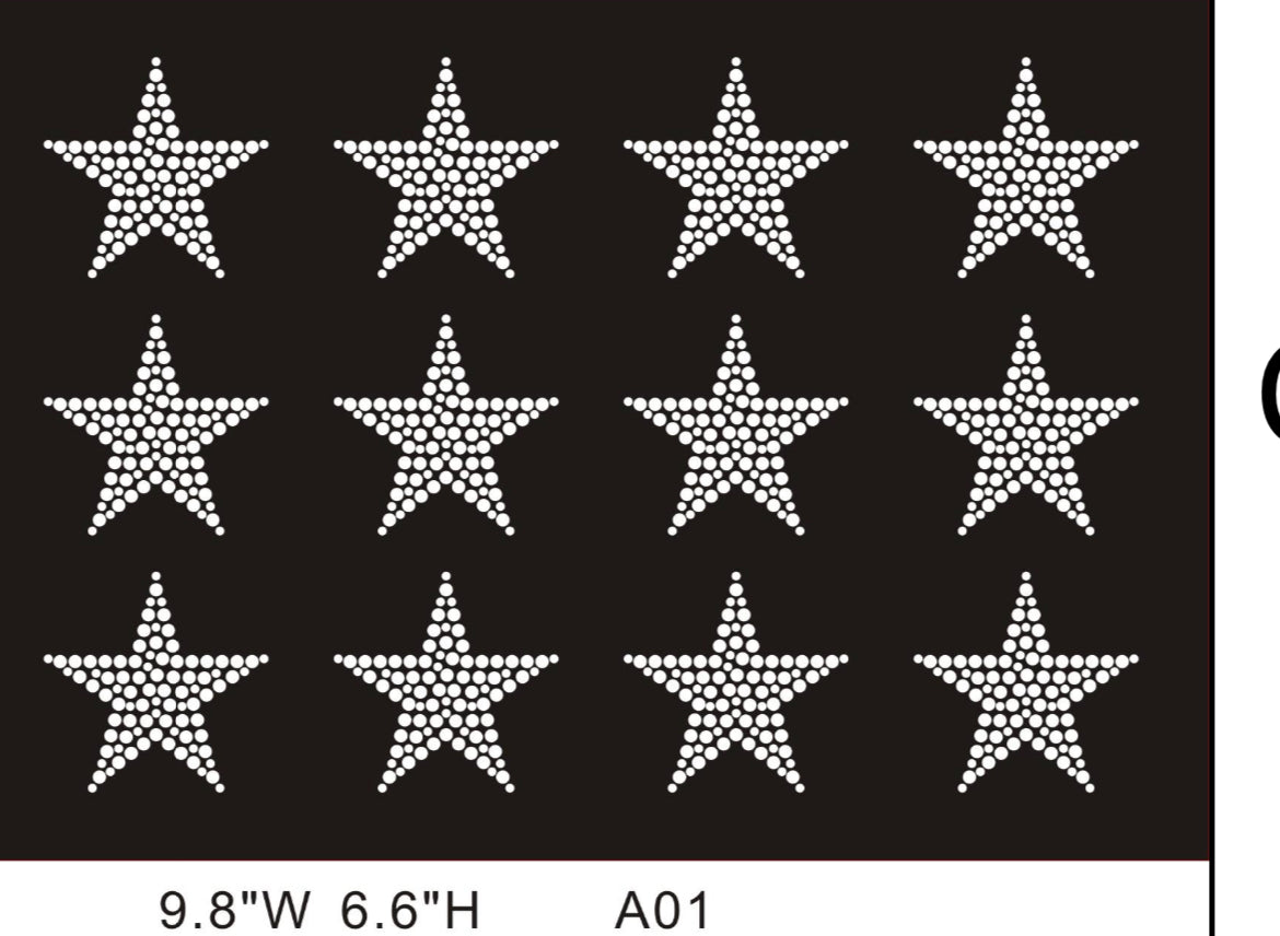 STARS MINI SOLID CLEAR AB (Iridescent) RHINESTONES