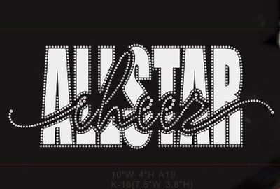 ALLSTAR CHEER GLITTER & RHINESTONE TRANSFER