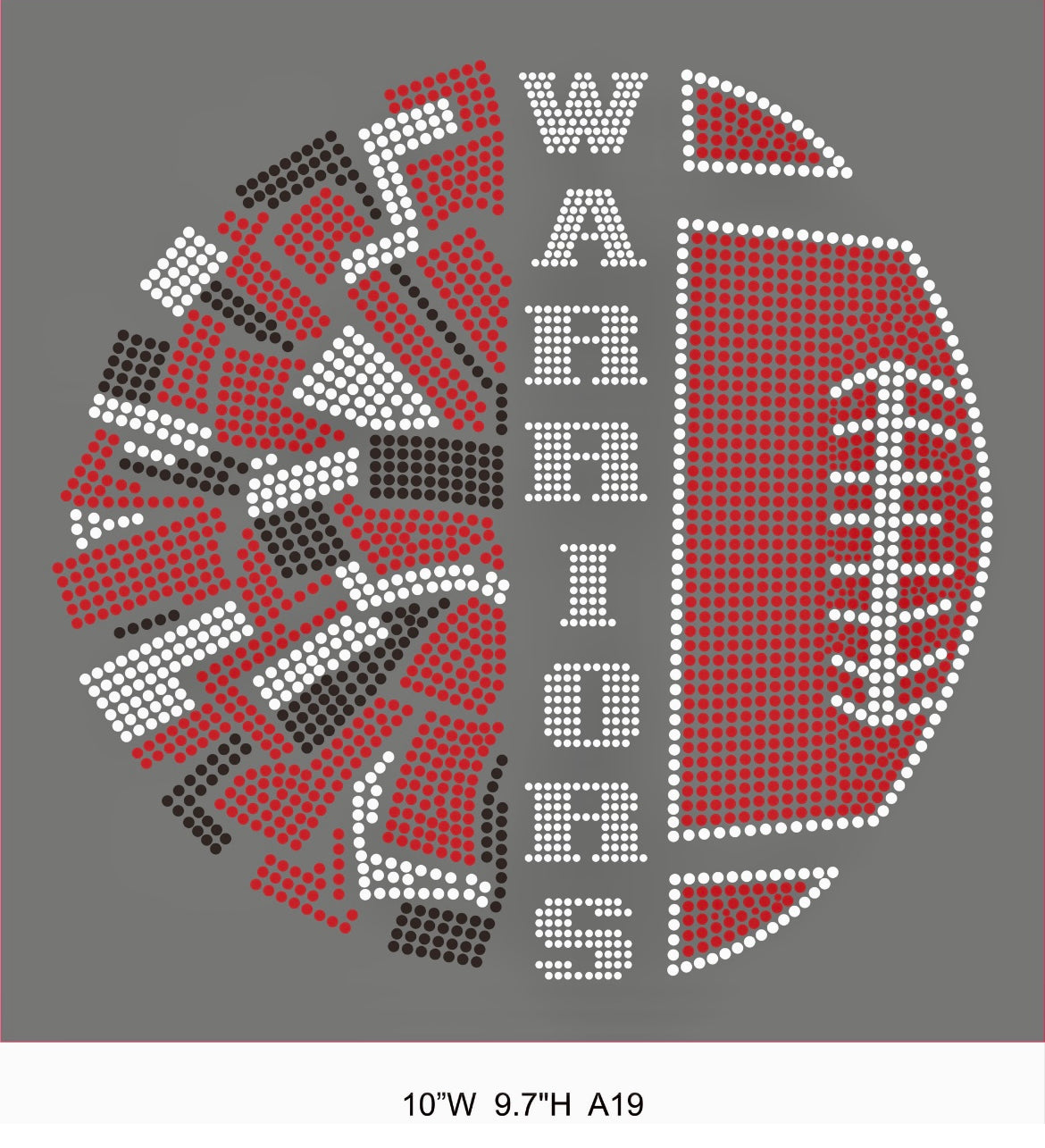 WARRIORS FOOTBALL CHEER RHINESTONE TRANSFERS