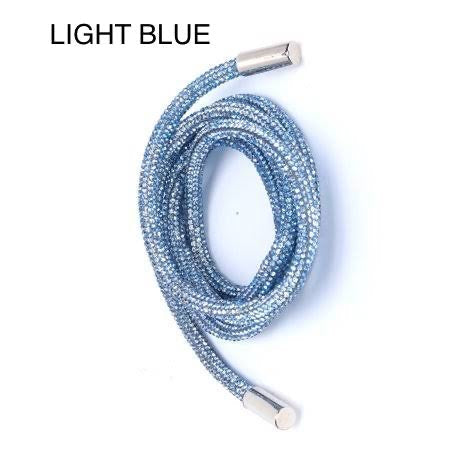 Light Blue Rhinestone Hoodie String