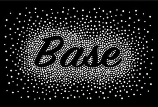 BASE AB RHINESTONES CURSIVE FONT BURST TRANSFER