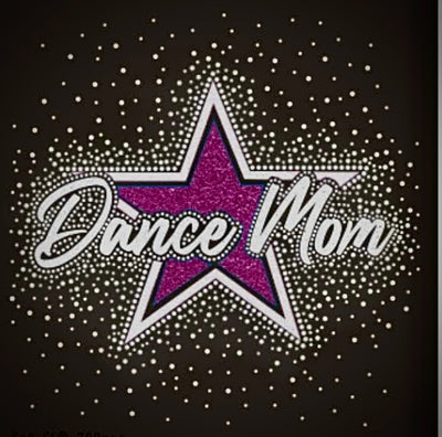 DANCE MOM STAR GLITTER & RHINESTONE TRANSFER