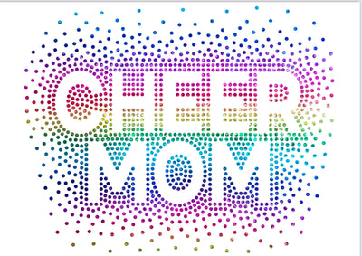 CHEER MOM SPANGLE HOLOGRAPHIC VINYL TRANSFER