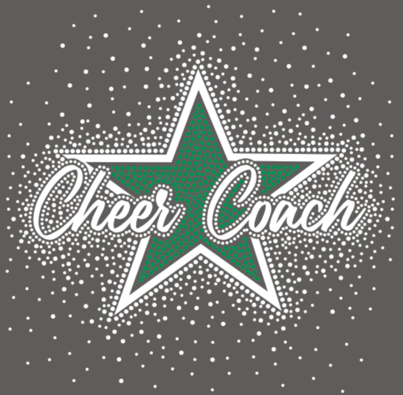 CHEER COACH STAR GLITTER & RHINESTONE TRANSFERS