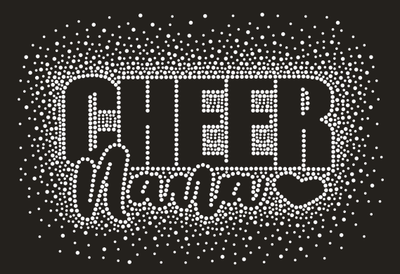 CHEER NANA AB (iridescent) RHINESTONE BURST TRANSFER